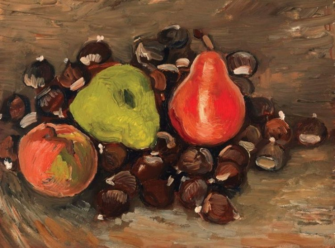 《水果和栗子的靜物畫》證實出自梵高之手。網圖