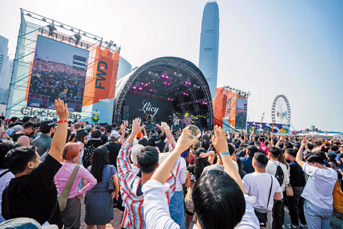 香港大型國際盛事Clockenflap舉行，吸引大批旅客訪港。