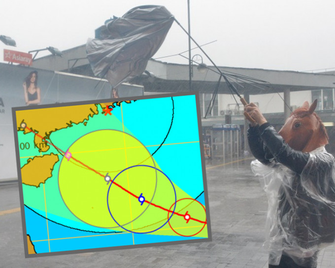 路径预测，气旋会于湛江一带登陆。天文台/资料图片
