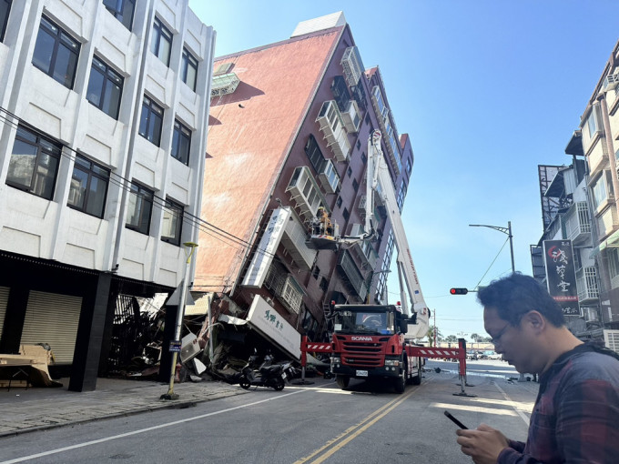 花蓮地震，不少房屋受損嚴重。