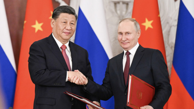 國家主席習近平2023年3月訪問莫斯科，與普京舉行會談。 新華社
