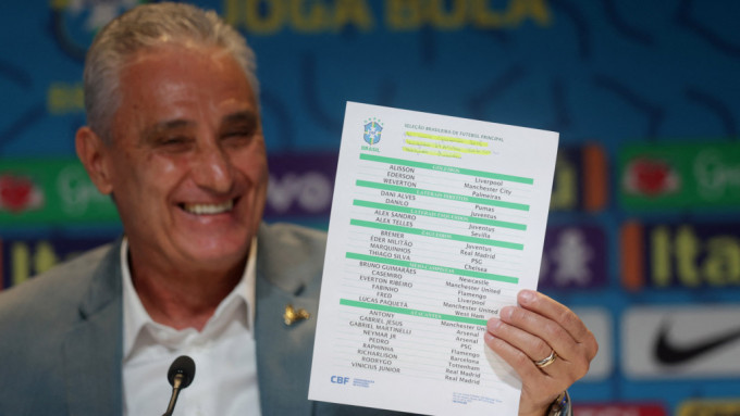 迪堤公布的巴西大名單並無重大驚喜。Reuters