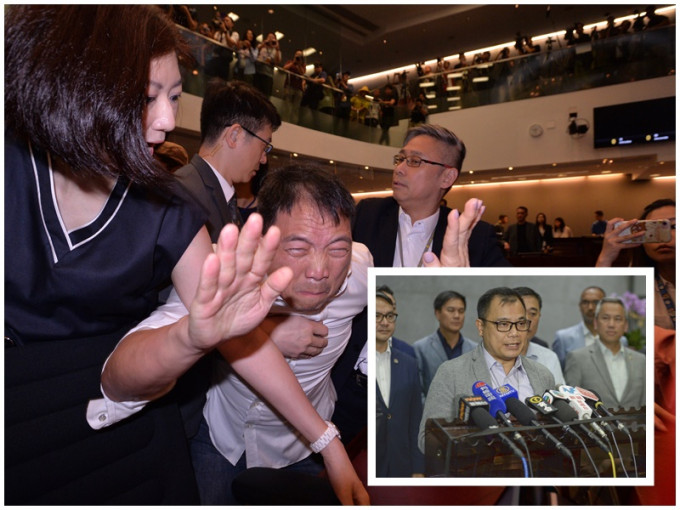 林志伟(小图)谴责有议员侮辱林郑月娥。资料图片