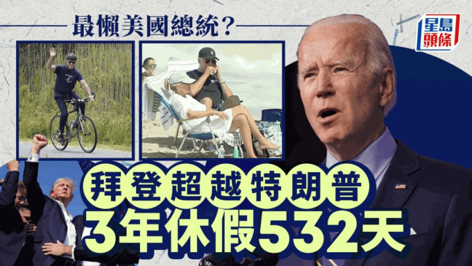 最懒美国总统之一？ 81岁拜登休假532日 相等于打工仔48年假期