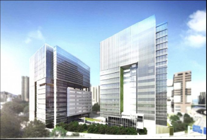 屋宇署不同部门最快2018年底搬迁到西九龙政府合署。图为大楼设计图。