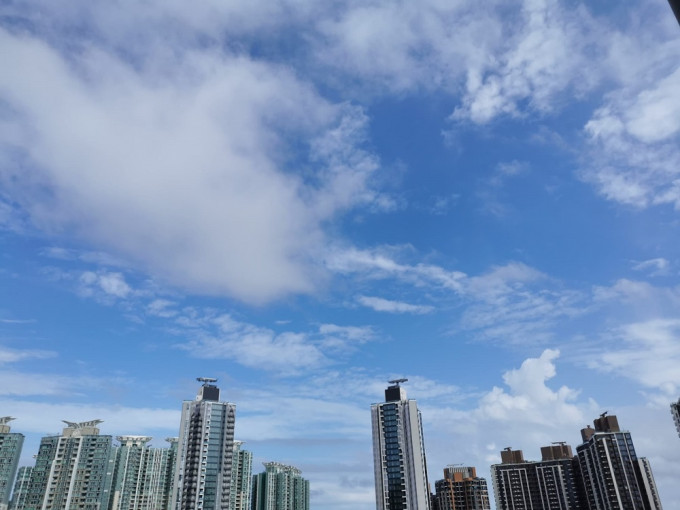 本港今日天晴，预测酷热天气持续至本周末。