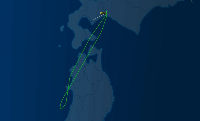 飞机紧急折返北海道。网上图片