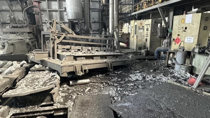 发生爆炸的铝业工厂。
