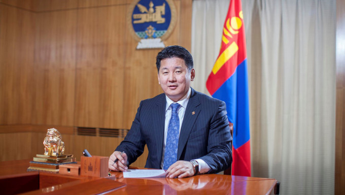 蒙古國總統烏赫那·呼日勒蘇赫。twitter圖
