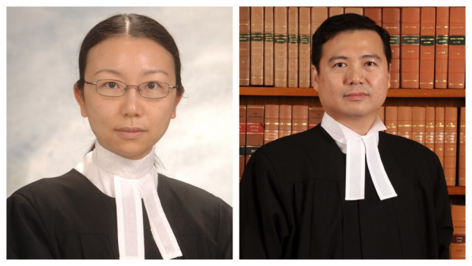 嚴舜儀(左)和葉樹培(右)獲委為區域法院法官。