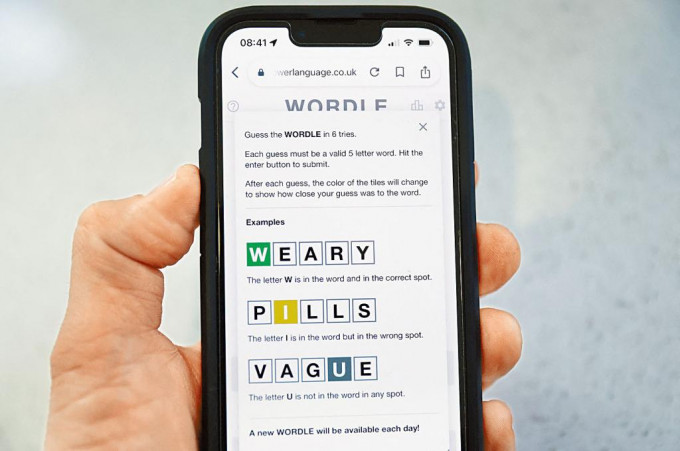 网上猜字游戏Wordle（图）原是英籍软件工程师沃德尔为娱乐女友沙阿而创作。