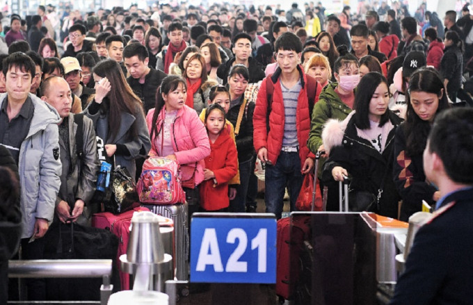 廣州南站春運客量預計超過2000萬人次。網上圖片