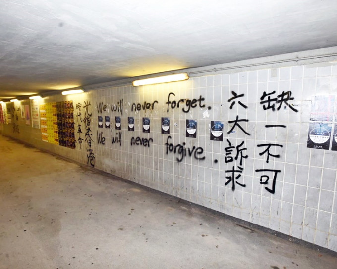 現場為九龍城龍崗道通往世運公園的「連儂隧道」。