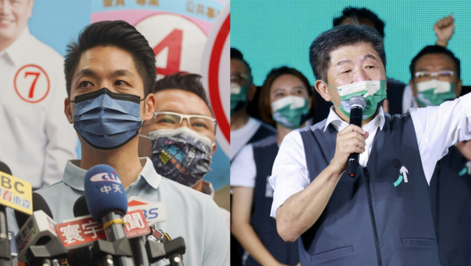 蒋万安(左)和陈时中(右)角逐台北市长。