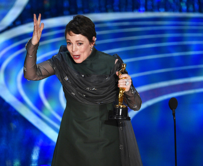  奥斯卡影后由《争宠》女主角奥莉花高雯（Olivia Colman）夺得。AP图片