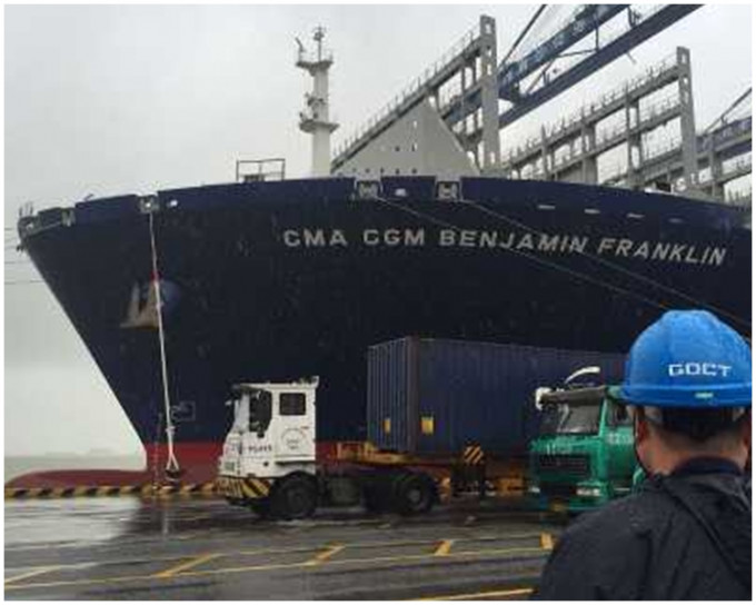 廣州港集裝箱吞吐量449.76萬標準箱，同比增長11.47%。新華社圖片