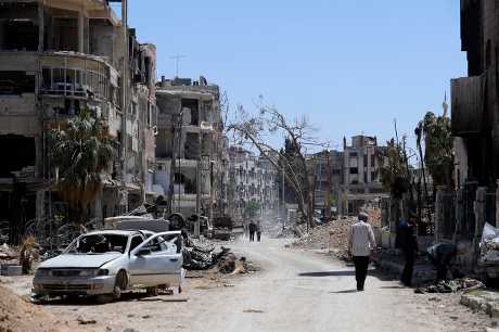 敘利亞國營媒體指中部荷姆斯省遭飛彈襲擊並觸動防空系統。AP