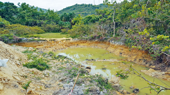 水口的濕地於二〇一八年發現被挖掘。