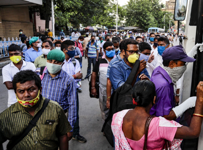 新冠肺炎疫情在印度未見緩和。AP