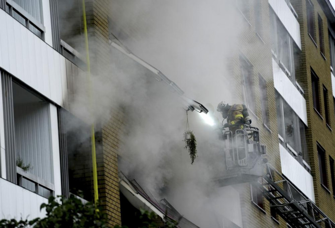 瑞典哥德堡一幢住宅清晨爆炸，约25人受伤送院。AP图片
