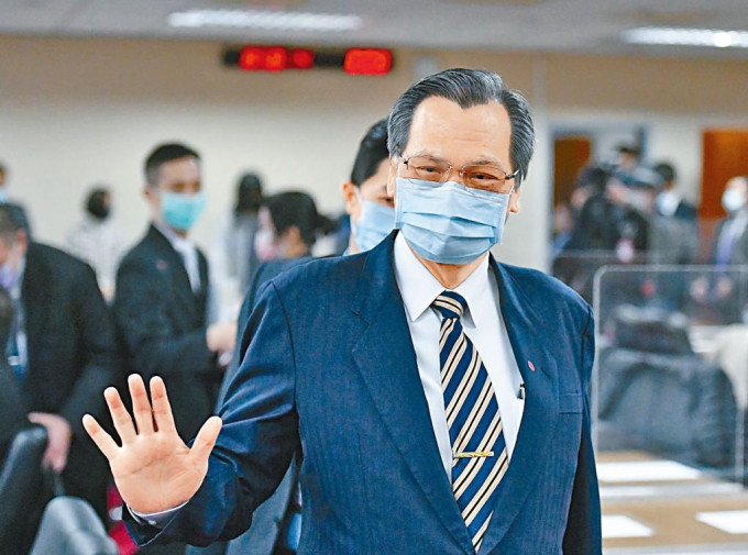 台湾的国安局长陈明通昨天出席立法院会议。