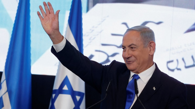 以色列大选票站调查显示前总理内塔尼亚胡有望再上台执政。路透社图片