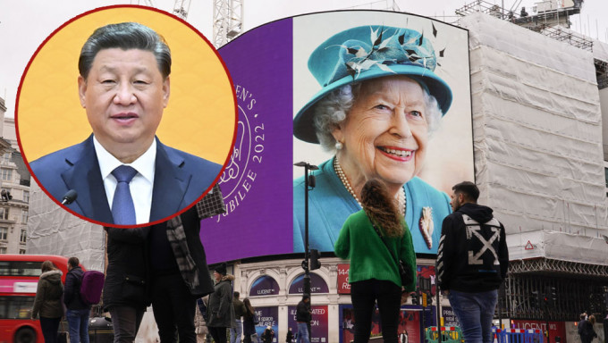 習近平向英國女皇伊麗莎白二世致賀電，祝賀登基70周年。AP/新華社圖片