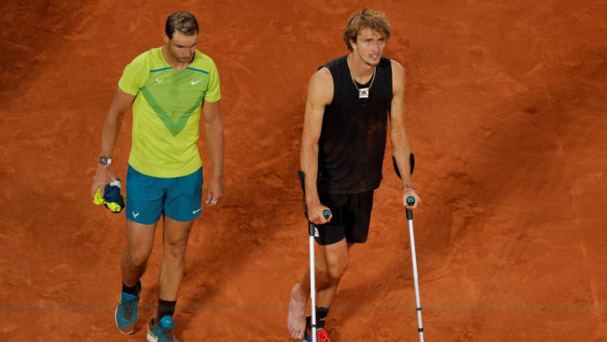 拿度因为施维利夫受伤，直入法网男单决赛。 Reuters