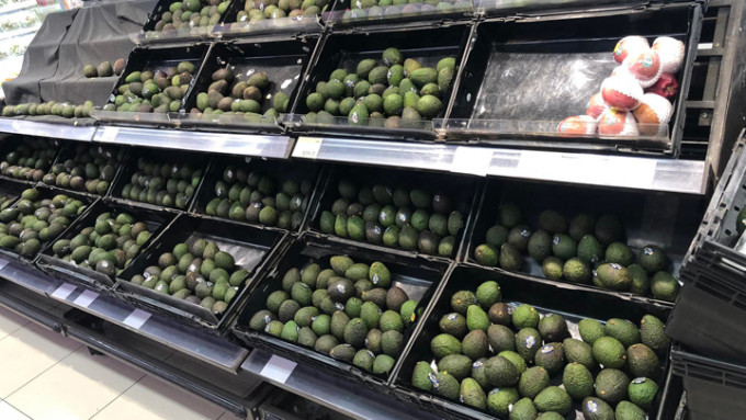 将军澳有超市的生果架上全是牛油果。网上图片