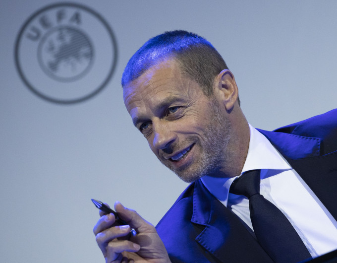 欧洲足协主席施弗林谴责十二豪门成立欧超联。AP资料图片