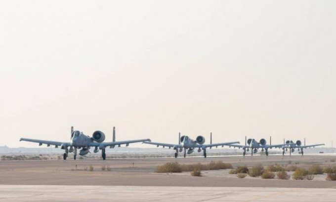 第354遠征戰鬥機中隊的A-10攻擊機已經飛抵中東。網上圖片