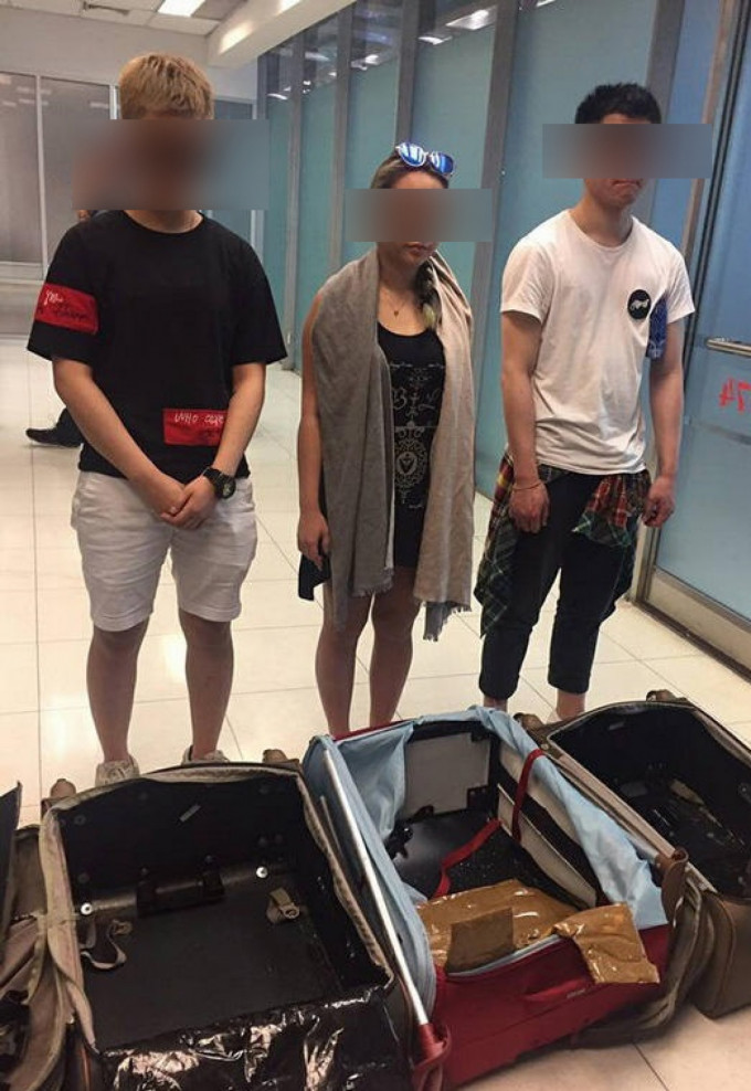 三名港人涉于泰国运毒断正被捕。网上图片