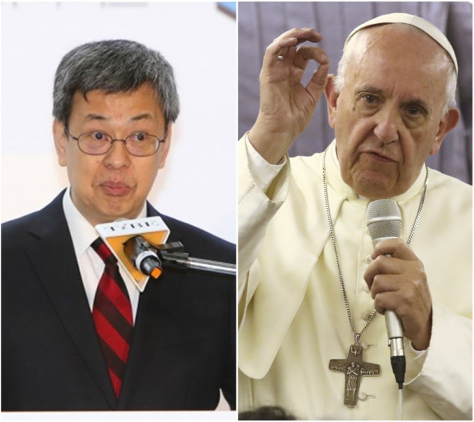 陳建仁（左）早前訪問梵蒂岡，並邀請教宗方濟各訪台。不過梵蒂岡指教宗沒有計劃訪台。