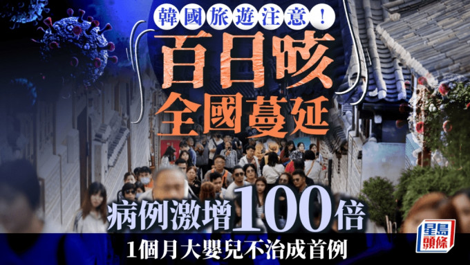 遊韓注意｜百日咳病例激增100倍 首現死亡個案 恙蟲病同肆虐死亡率達60%