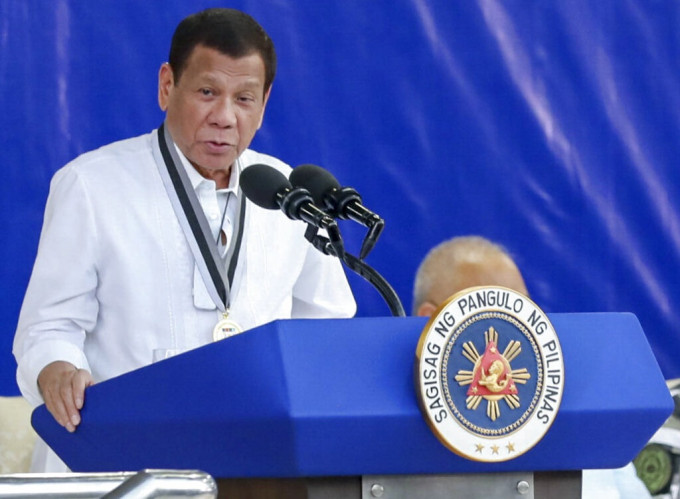 菲律賓總統杜特爾特。AP圖片