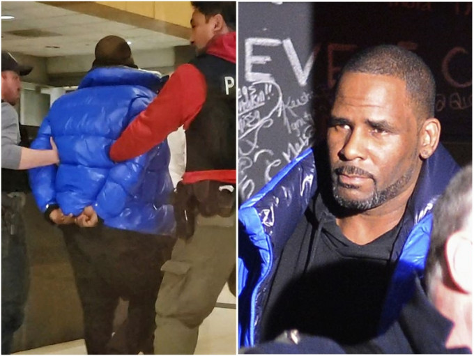 R.Kelly當晚在好友陪同下主動前往芝加哥警署自首，被鎖上手銬帶走。AP