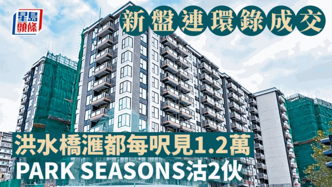 新盤連環錄成交 洪水橋滙都每呎見1.2萬  PARK SEASONS沽2伙