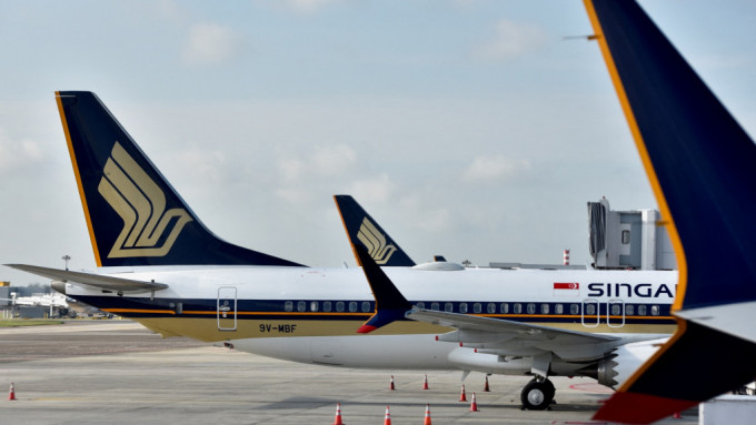 航机降落樟宜机场经检查证实虚惊一场。REUTERS