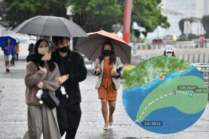 預測多雲，間中有雨。今晚及明早雨勢較為頻密，明日稍後雨勢減弱。