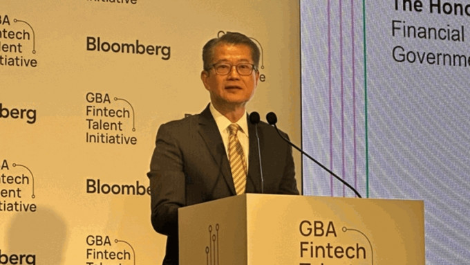 财政司司长陈茂波指香港成为金融科技公司开展业务的理想地点。常彧璠摄