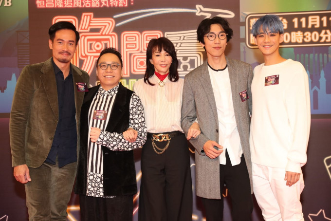 （左起）陈豪、C君、DO姐、陆永和余德丞为新节目宣传。