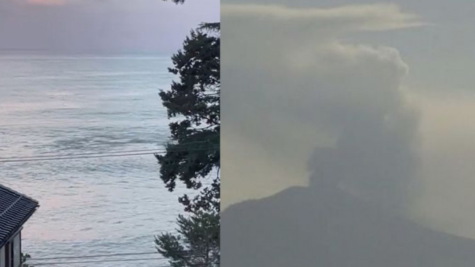 石川地震发生后，海上惊现恐怖漩涡，另外，鹿儿岛御岳火山「巧合」喷发。