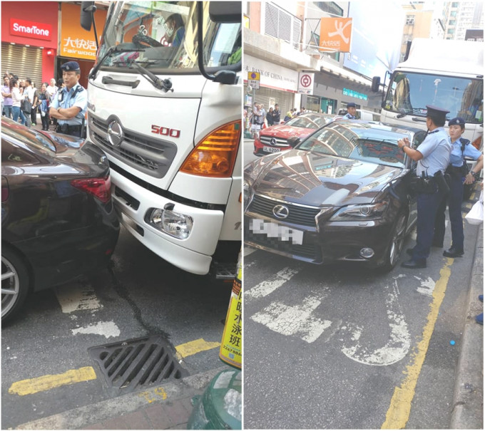 元朗发生交通意外。网民Koonhung Tsang图片