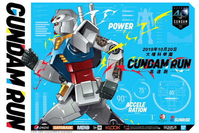 全球首个「Gundam Run高达跑」将于2019年10月20日于香港科学园举行。