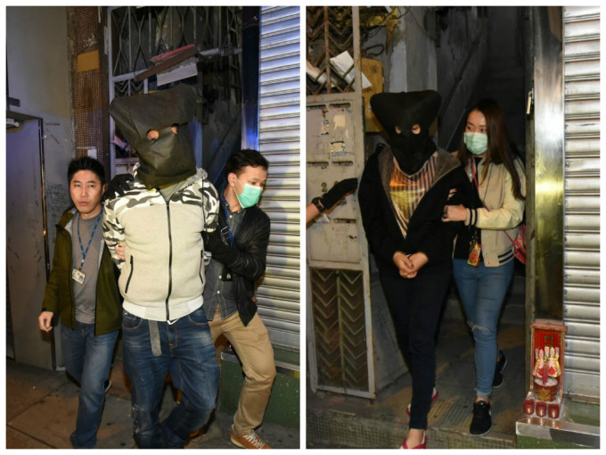 哥倫比亞籍男女涉嫌販毒被捕。 羅振輝攝