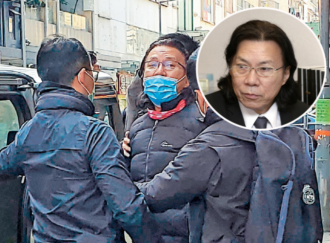黃國桐在住所被捕後，一度被押回九龍城議員辦事處搜查。資料圖片