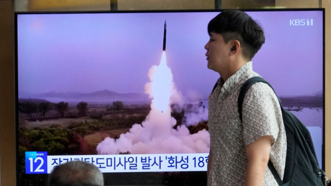 北韩今早又发射弹道导弹。美联社