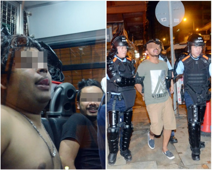 被捕的3名南亞裔男子。