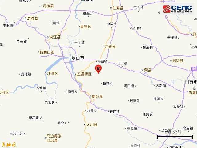 四川乐山犍为县罗城镇发生4.2级地震。