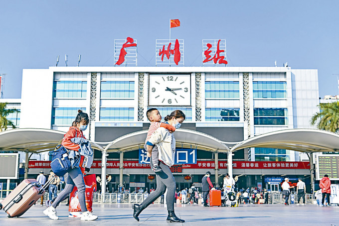 昨日廣州火車站的旅客並不太多。